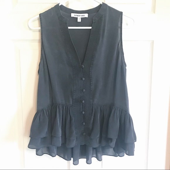 Elizabeth and James Zoe Silk Peplum Top small - Picture 2 of 8